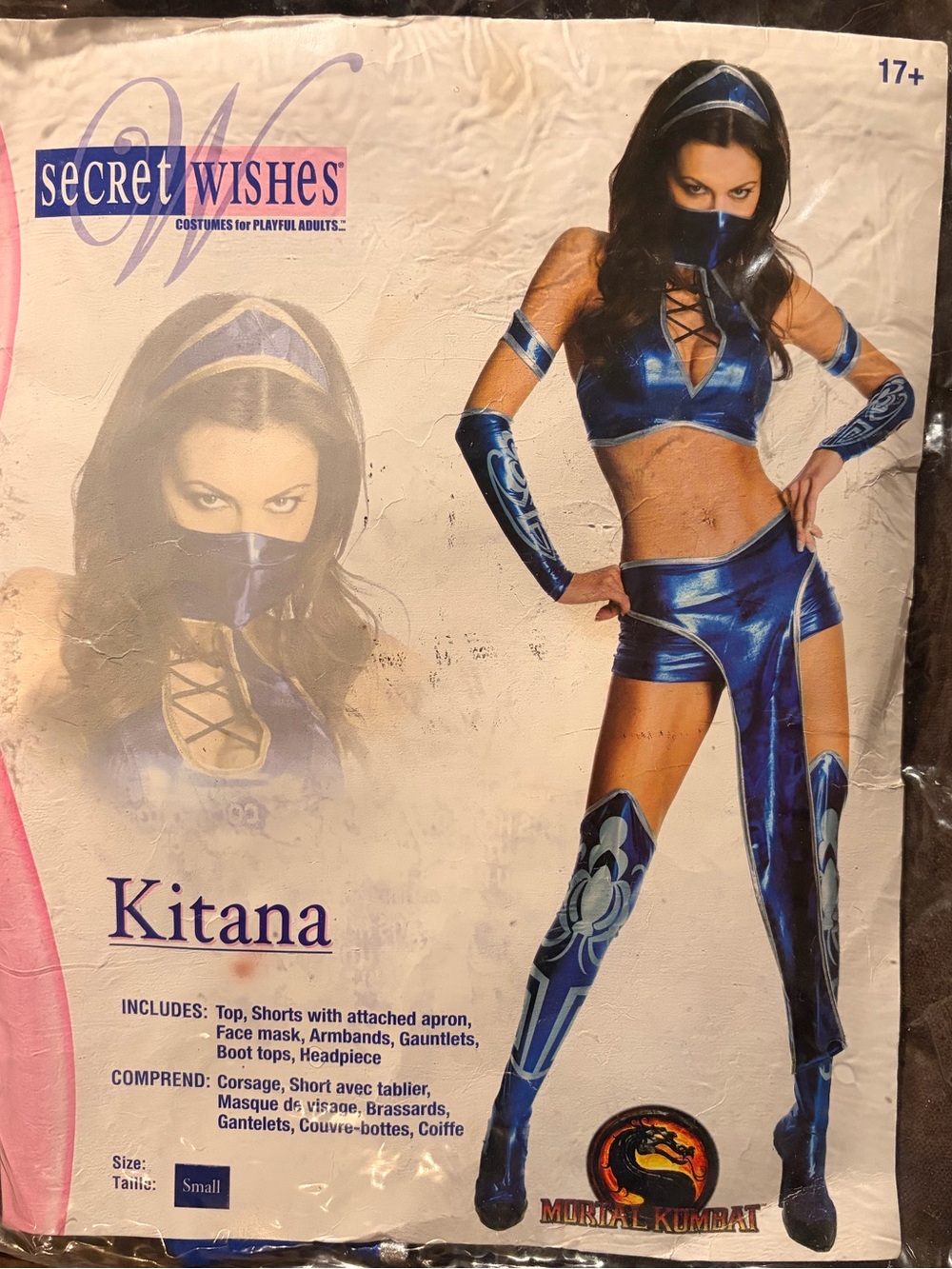 Secret Wishes Kitana Mortal Kombat Halloween Costume Sz Small.